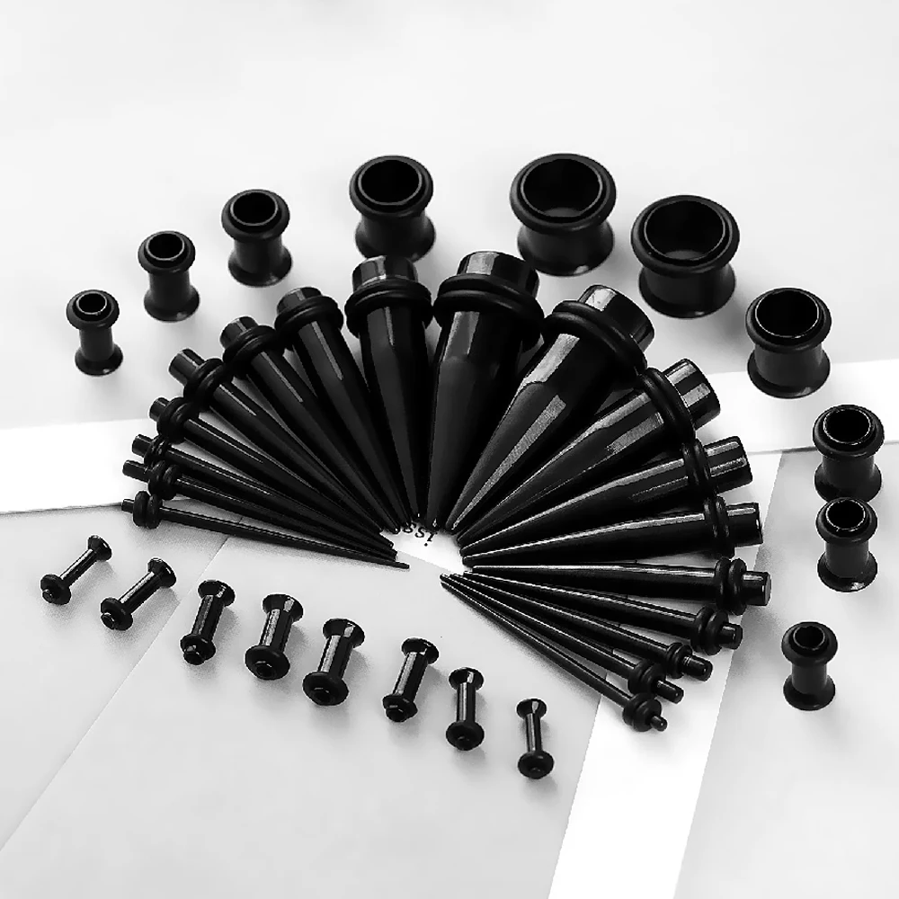 Body Jewelry Changing Kit - 36pcs/lot Stainless Steel Ear Taper and