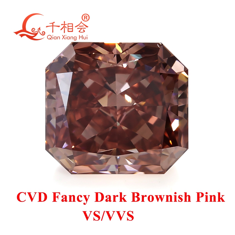 Body Jewelry Vch - 1.2-1.5ct radiant cut,brownish pink CVD lab-grown