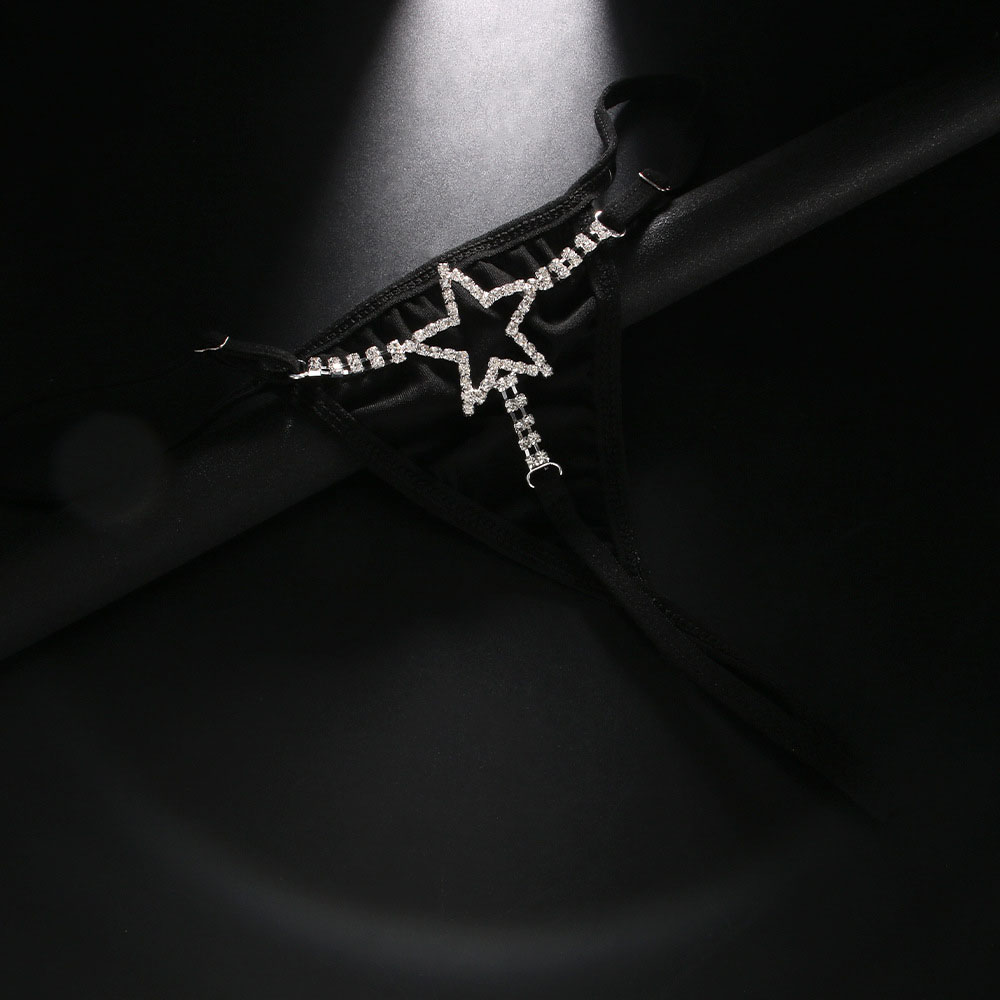 Sexy Crystal Star Waist Thong  - Body Jewelry For Women ulasan dan harga