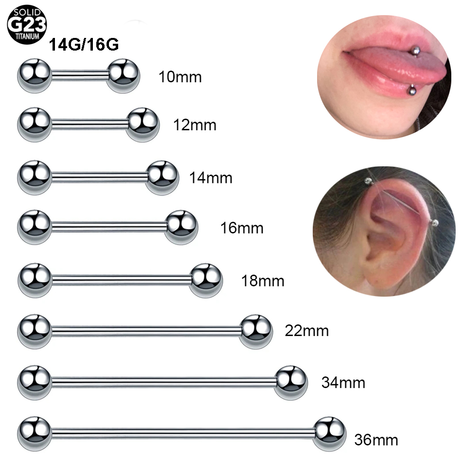 1PC G23 Titanium Straight Barb - Tongue Barbell Straight ulasan dan harga