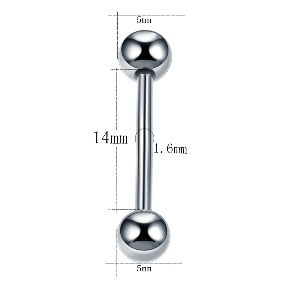 1PC G23 Titanium Straight Barb - Tongue Barbell Straight ulasan dan harga