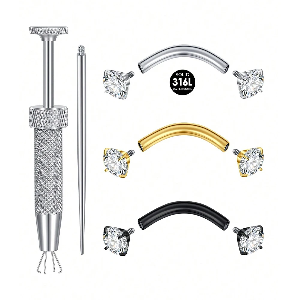 Internally Threaded Eyebrow Pi - Body Jewelry Vertical Labret ulasan dan harga