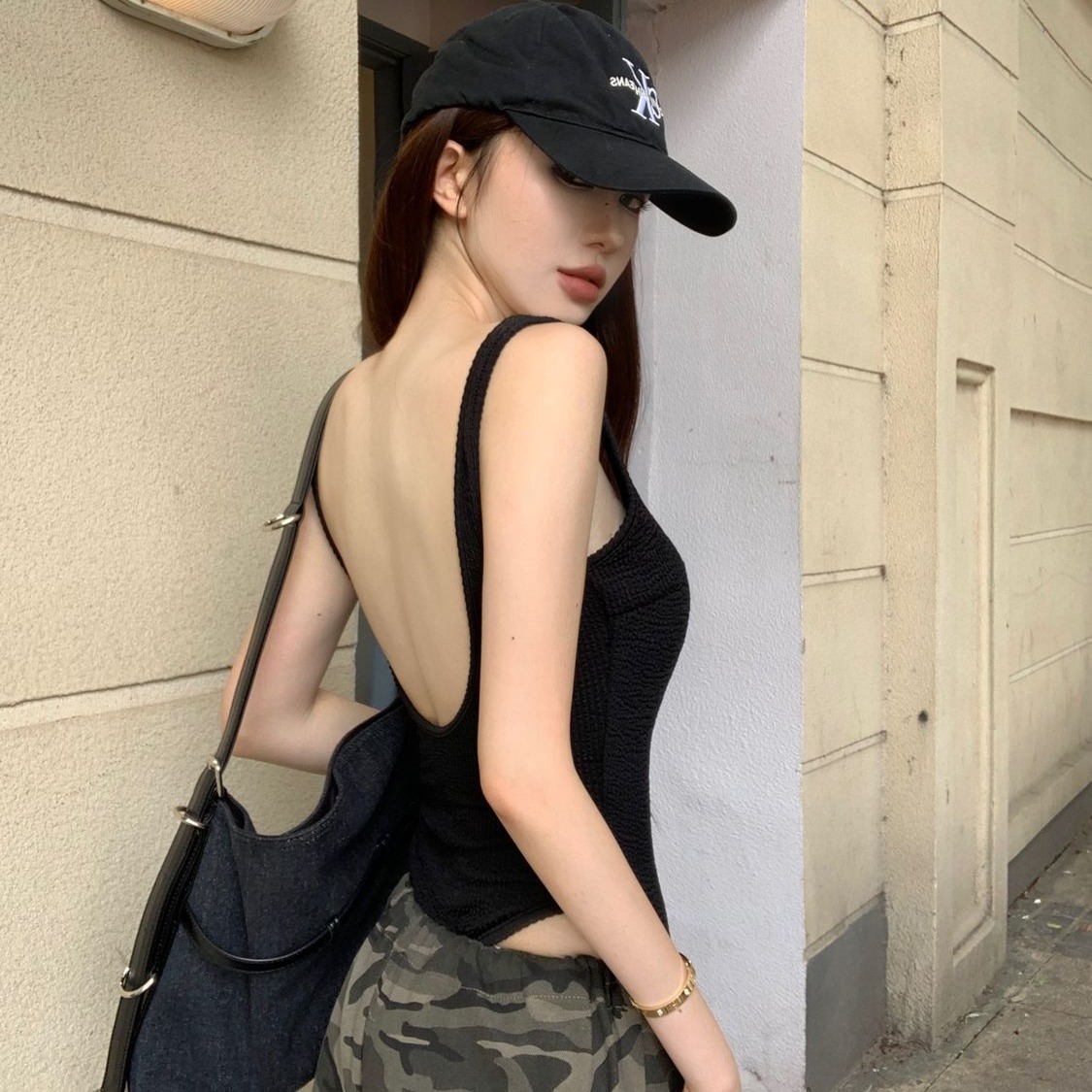 Black Strappy Bodysuit Sexy Ba - Body Jewelry For Women ulasan dan harga