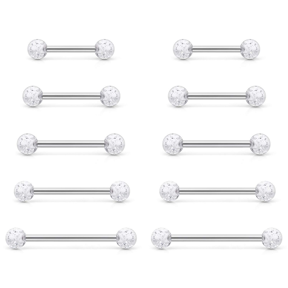 14G Surgical Steel Straight Ba - Tongue Barbell Straight ulasan dan harga