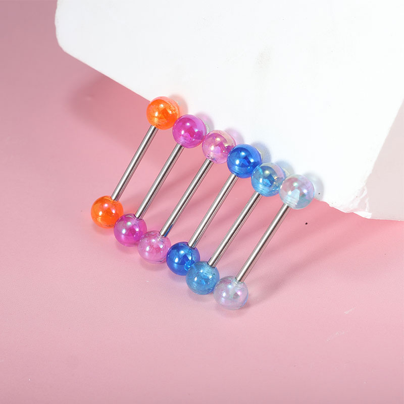 50pcs/lot Stainless Steel Stra - Tongue Barbell Straight ulasan dan harga