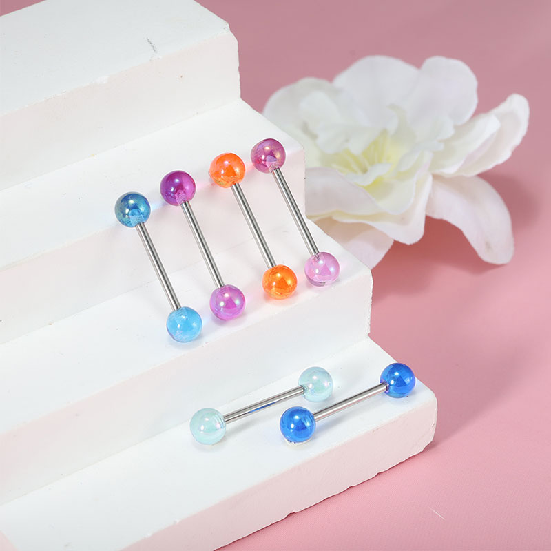 50pcs/lot Stainless Steel Stra - Tongue Barbell Straight ulasan dan harga