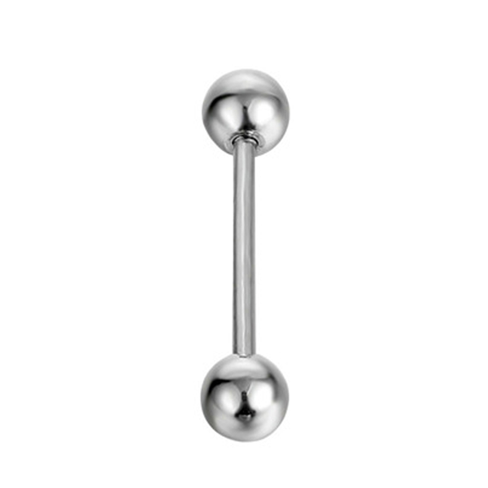 16pcs 14G Stainless Steel Nipp - Tongue Barbell Straight ulasan dan harga