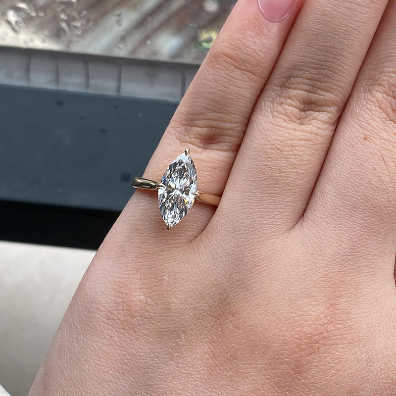 14K Yellow Gold Simple 2Ct EF/ - Body Jewelry Vch ulasan dan harga