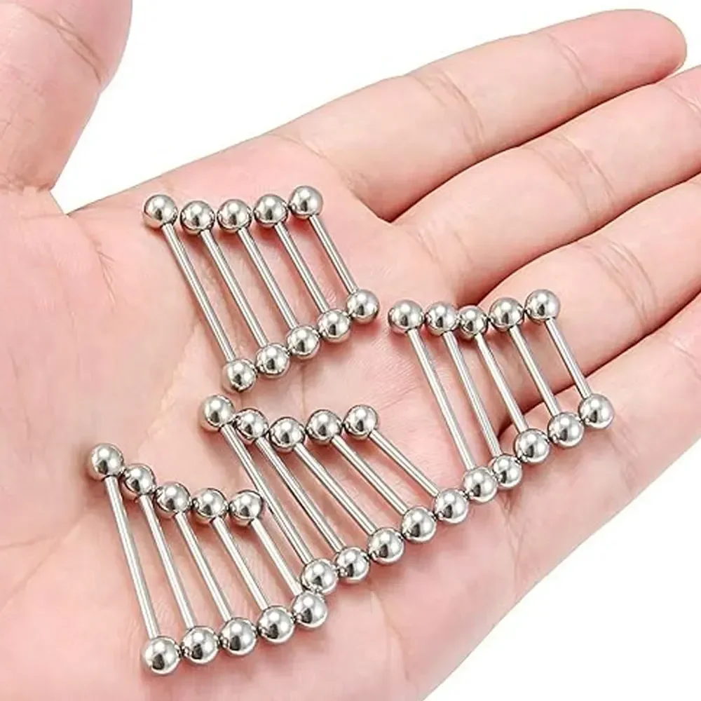 1/10pcs F136 Implant Grade Tit - Tongue Barbell Straight ulasan dan harga
