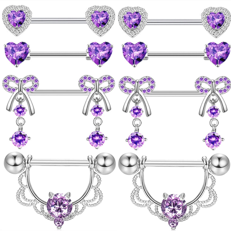 Purple Butterlfy  Nipple Pierc - Body Jewelry Changing Kit ulasan dan harga