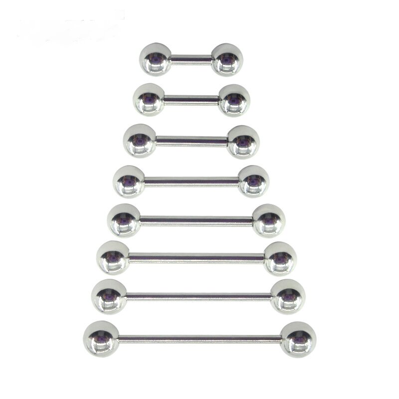 2 Pieces 0.8mm Stainless Steel - Tongue Barbell Straight ulasan dan harga
