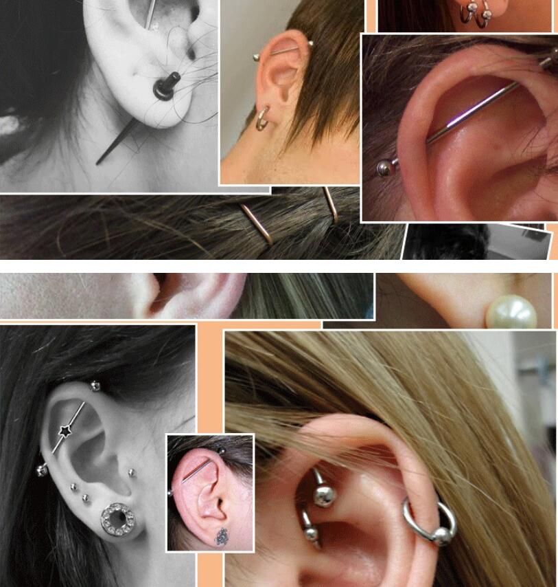 2 Pieces 0.8mm Stainless Steel - Tongue Barbell Straight ulasan dan harga