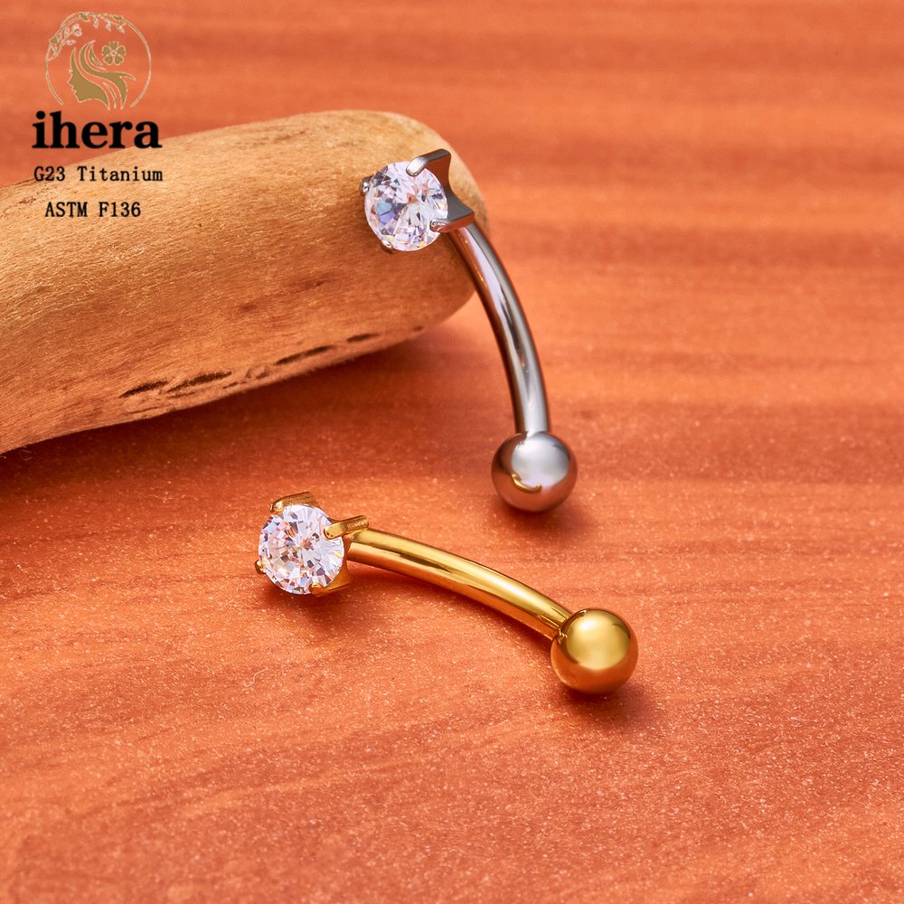 ASTM F136 Titanium Marquise He - Rook Curved Barbell ulasan dan harga