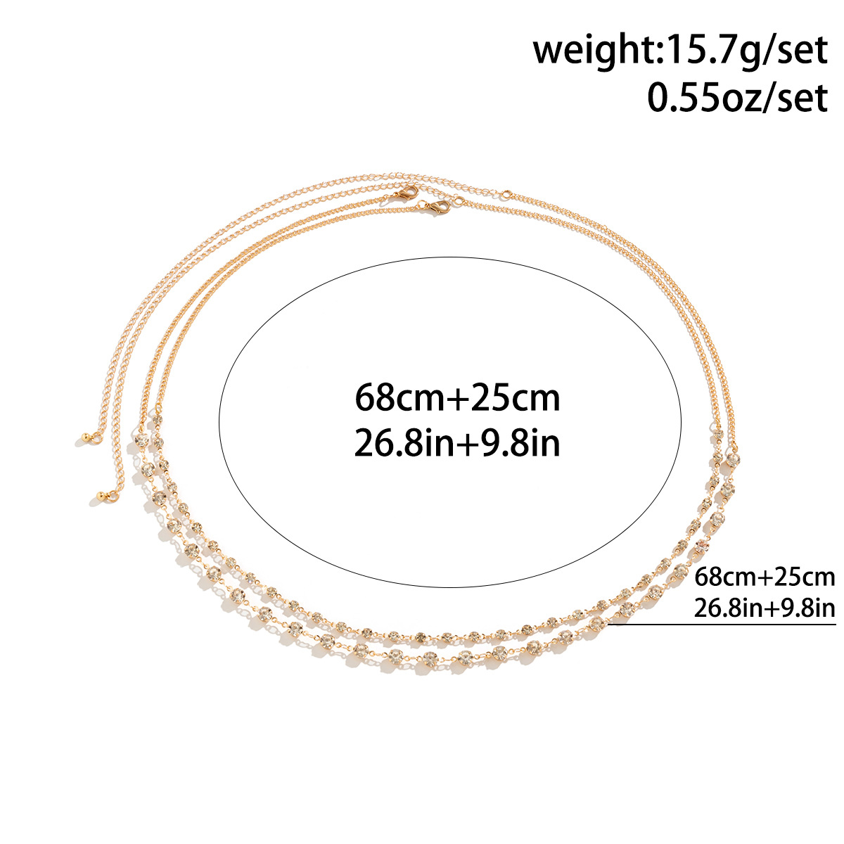 Retro Simple Sweet Luxury Shin - Body Jewelry Gold ulasan dan harga