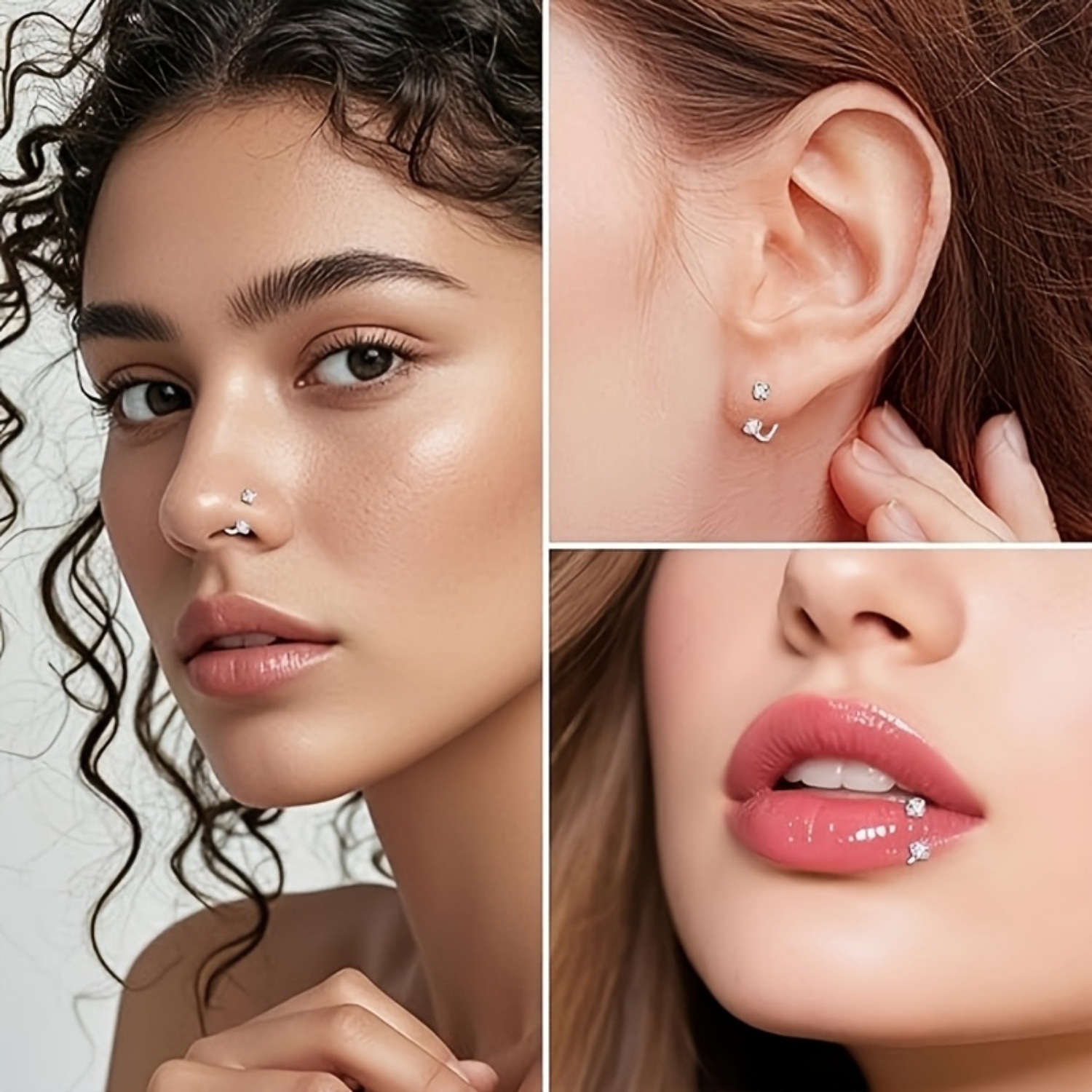 Horseshoe Nose Rings for Women - Body Jewelry Changing Kit ulasan dan harga
