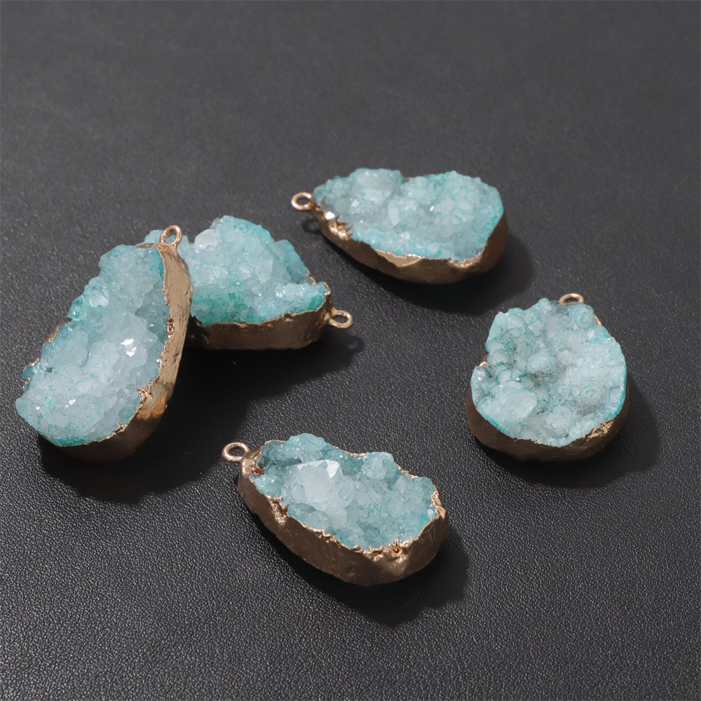 1PC Natural Agate Geode Pendan - Body Jewelry Unique ulasan dan harga