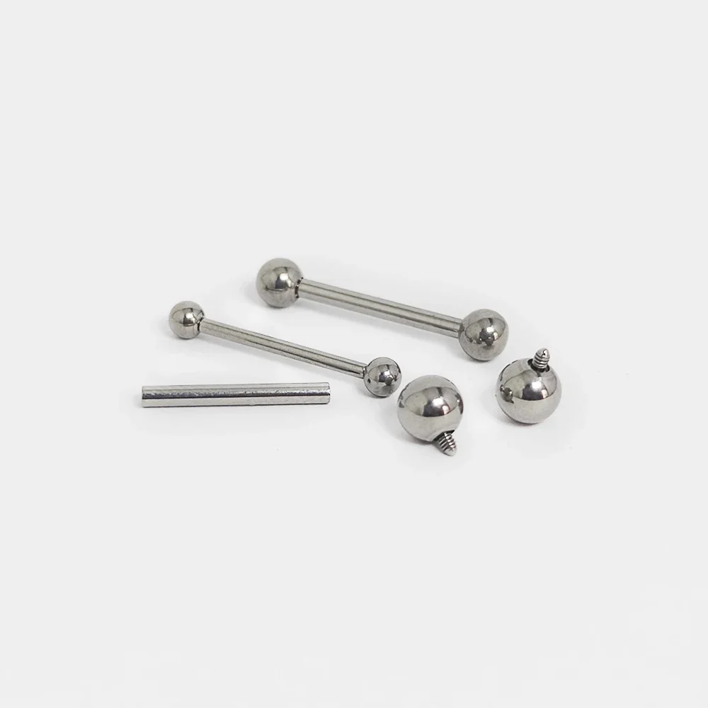 ASTM F136 Titanium Piercing Ba - Tongue Barbell Straight ulasan dan harga