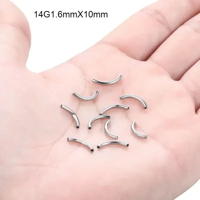 10 Pcs/Lot ASTM F136 Titanium  - Rook Curved Barbell ulasan dan harga