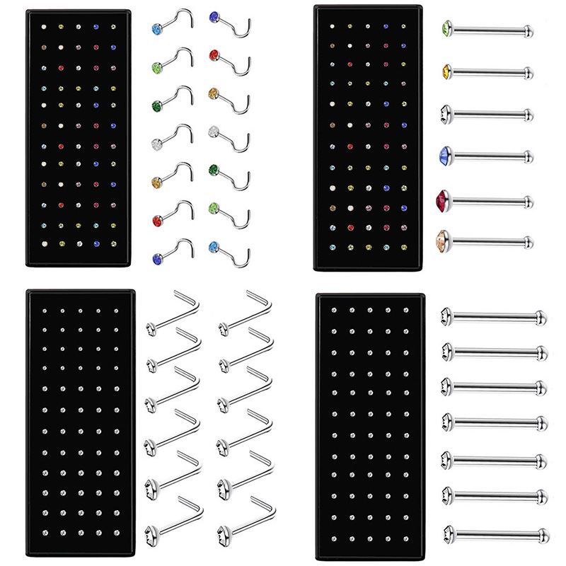 L Shape Stainless Steel Crysta - Body Jewelry Changing Kit ulasan dan harga