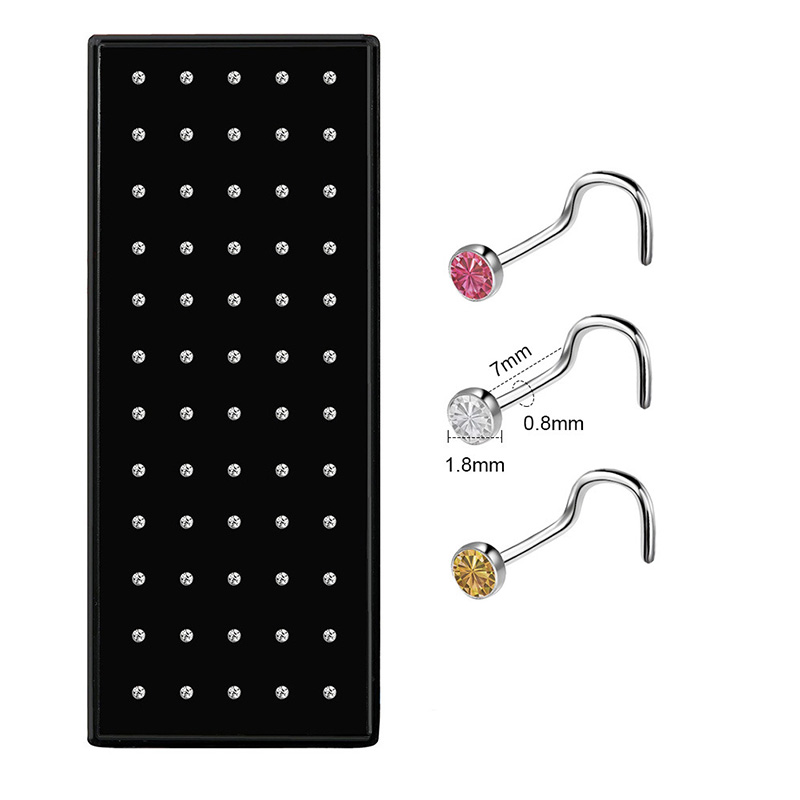 L Shape Stainless Steel Crysta - Body Jewelry Changing Kit ulasan dan harga