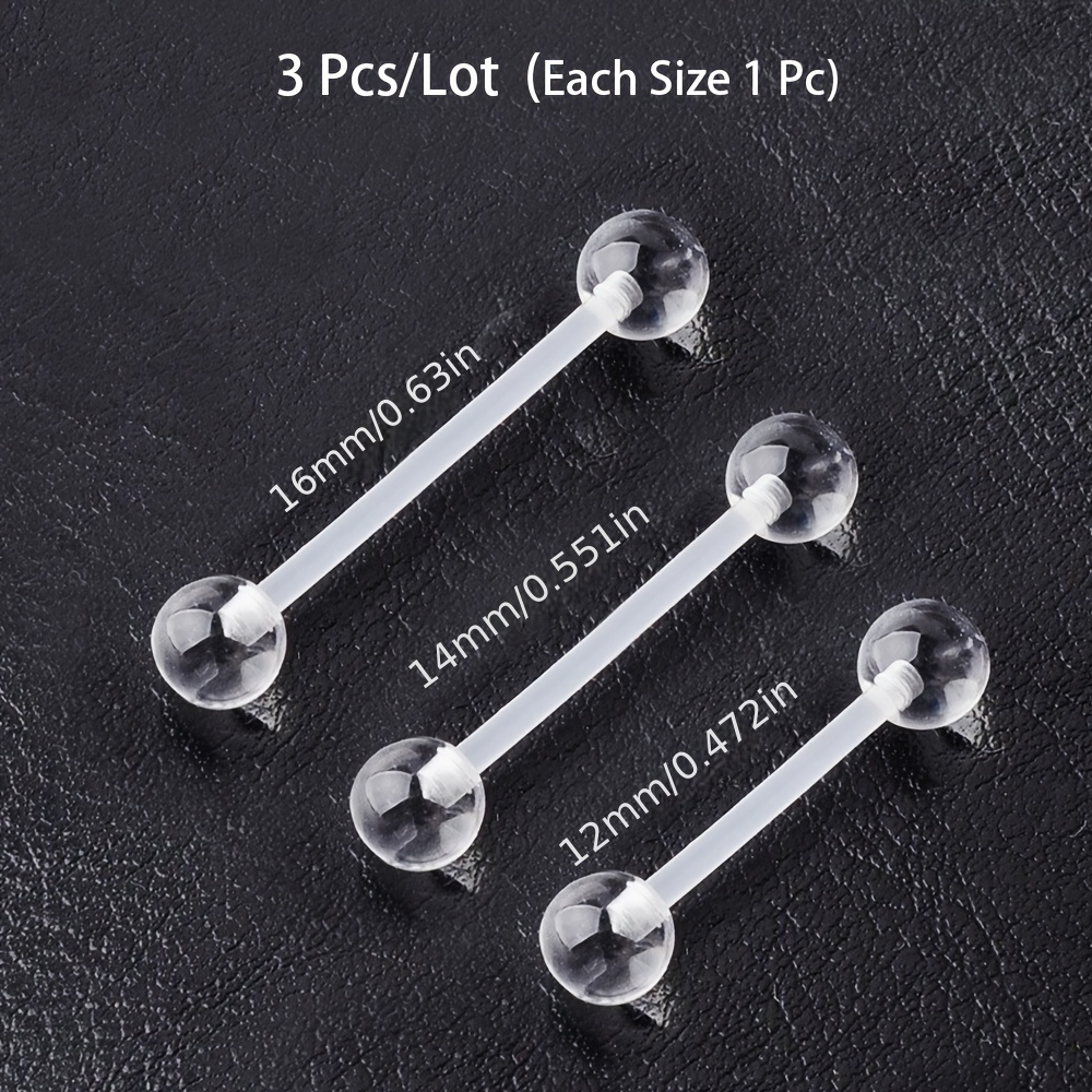3pcs/Set (Each Size 1pc) Soft  - Body Jewelry In Store ulasan dan harga