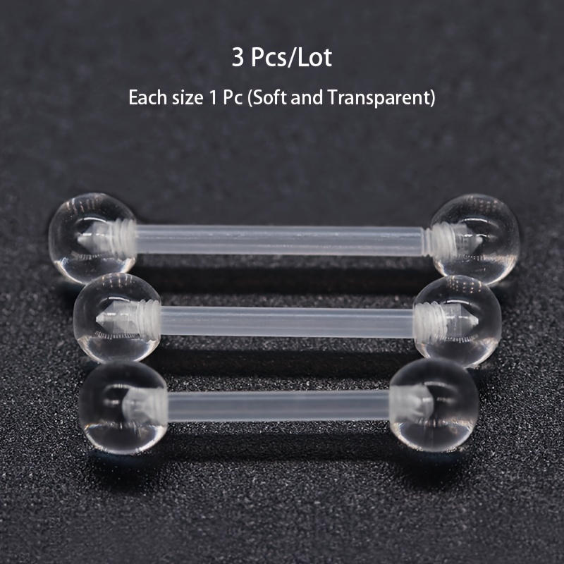 3pcs/Set (Each Size 1pc) Soft  - Body Jewelry In Store ulasan dan harga