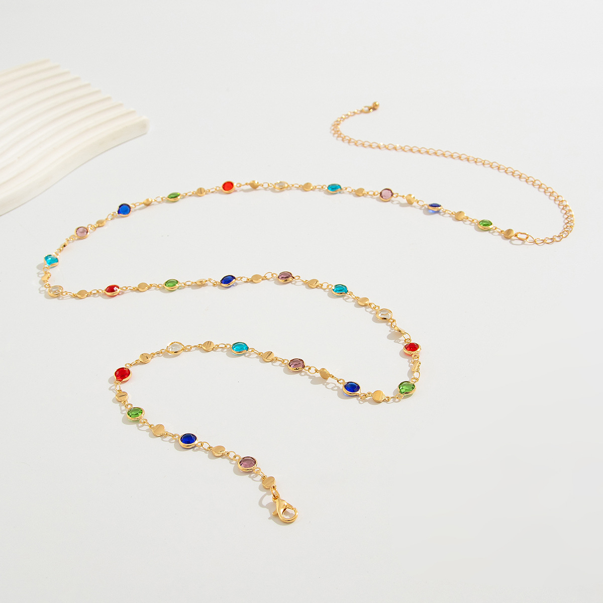 Simple Colorful Geometric Crys - Body Jewelry Gold ulasan dan harga