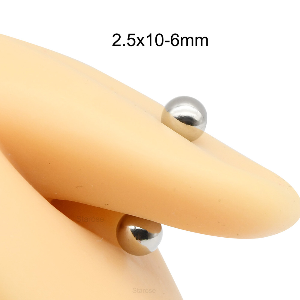 1Pc 12G-00G Stainless Steel St - Tongue Barbell Straight ulasan dan harga