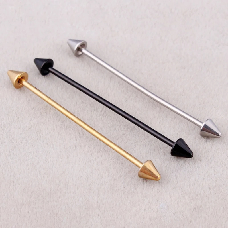 1Pcs Stainless Steel Straight  - Tongue Barbell Straight ulasan dan harga