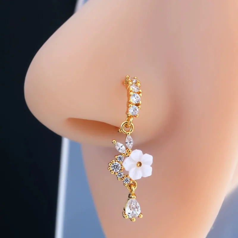 Fashion Rabbit Flower Zircon N - Yellow Body Jewelry ulasan dan harga