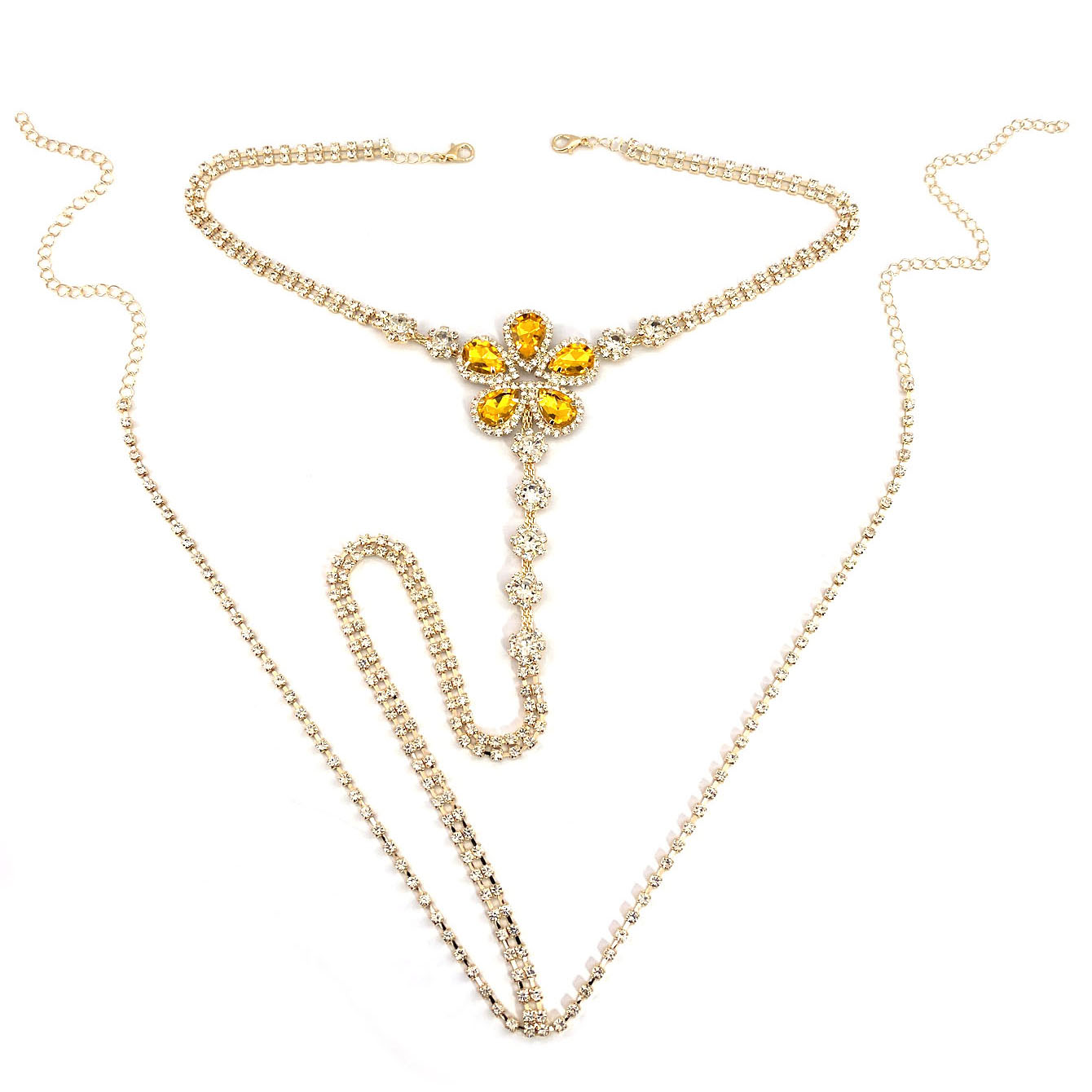 1pc Flower Shaped Sexy Rhinest - Body Jewelry For You ulasan dan harga