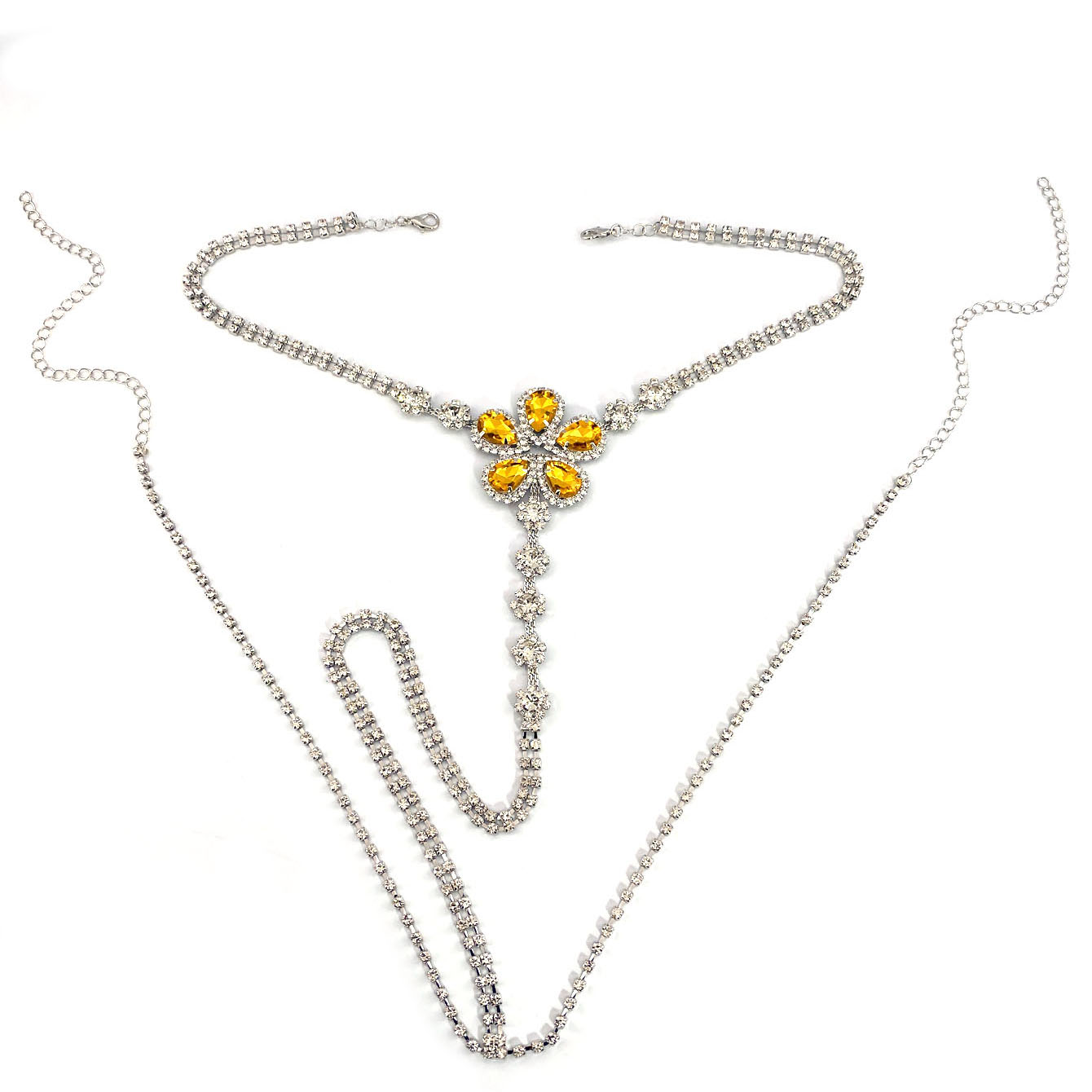 1pc Flower Shaped Sexy Rhinest - Body Jewelry For You ulasan dan harga