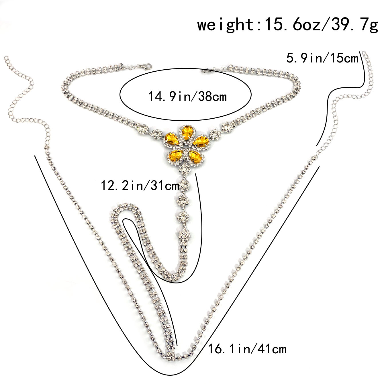 1pc Flower Shaped Sexy Rhinest - Body Jewelry For You ulasan dan harga