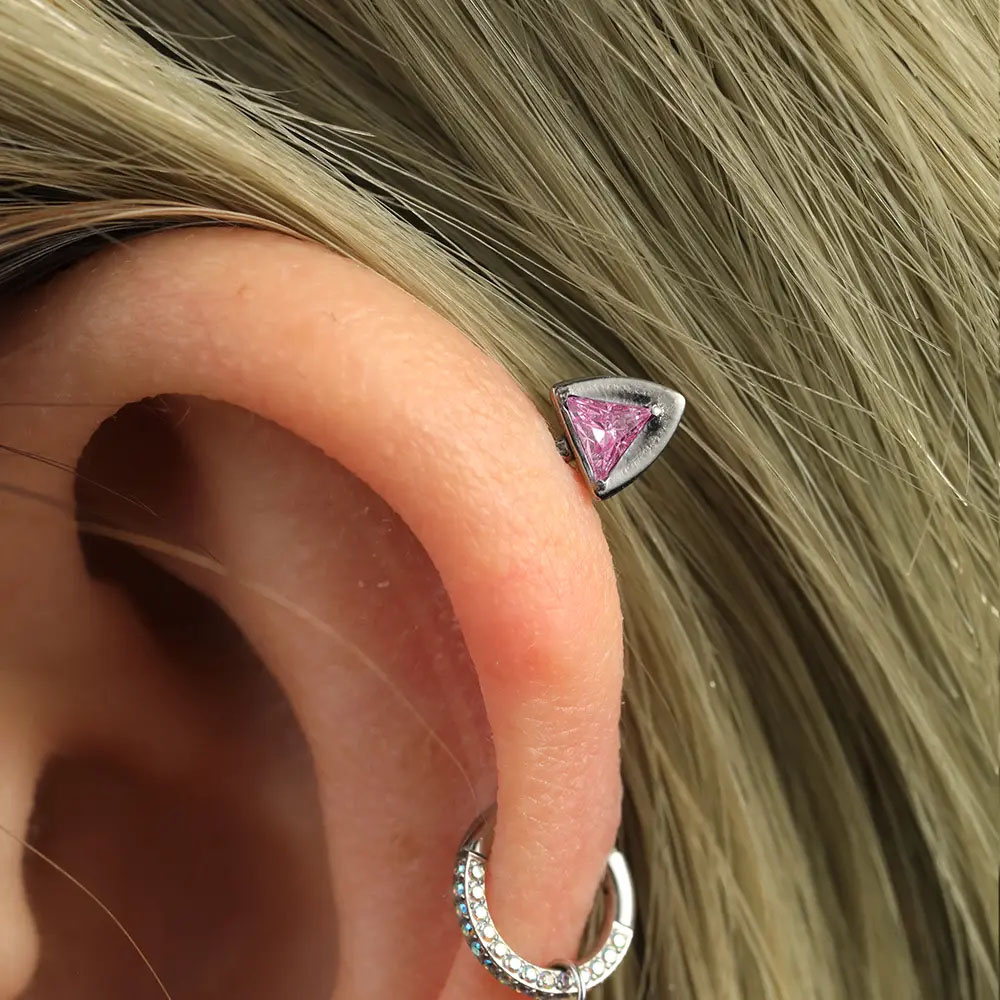 G23 Titanium Internally Thread - Body Jewelry Vertical Labret ulasan dan harga