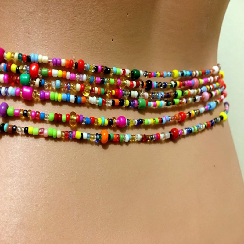 Women Layered Beaded Belly Cha - Body Jewelry For Women ulasan dan harga