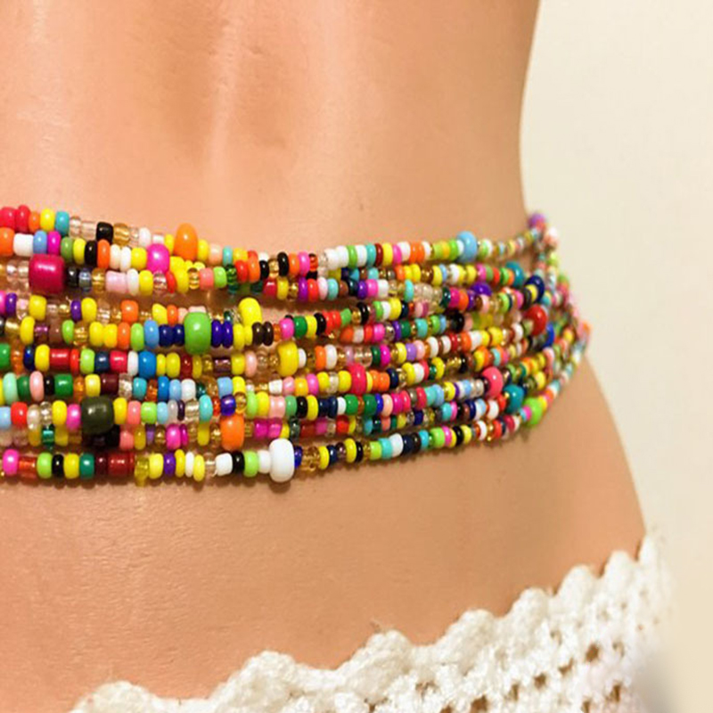Women Layered Beaded Belly Cha - Body Jewelry For Women ulasan dan harga