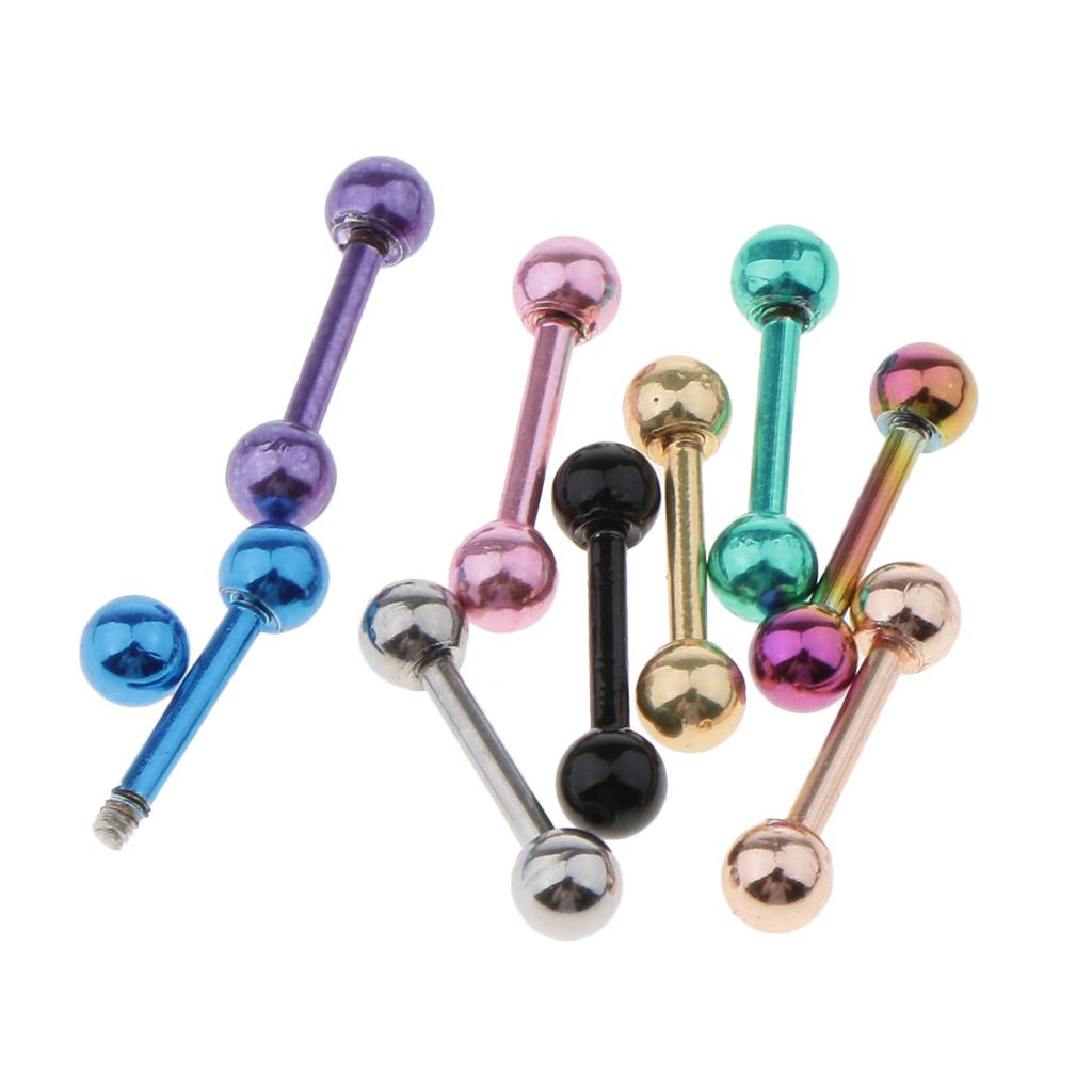 Barbell Piercings 16g Stainles - Tongue Barbell Straight ulasan dan harga